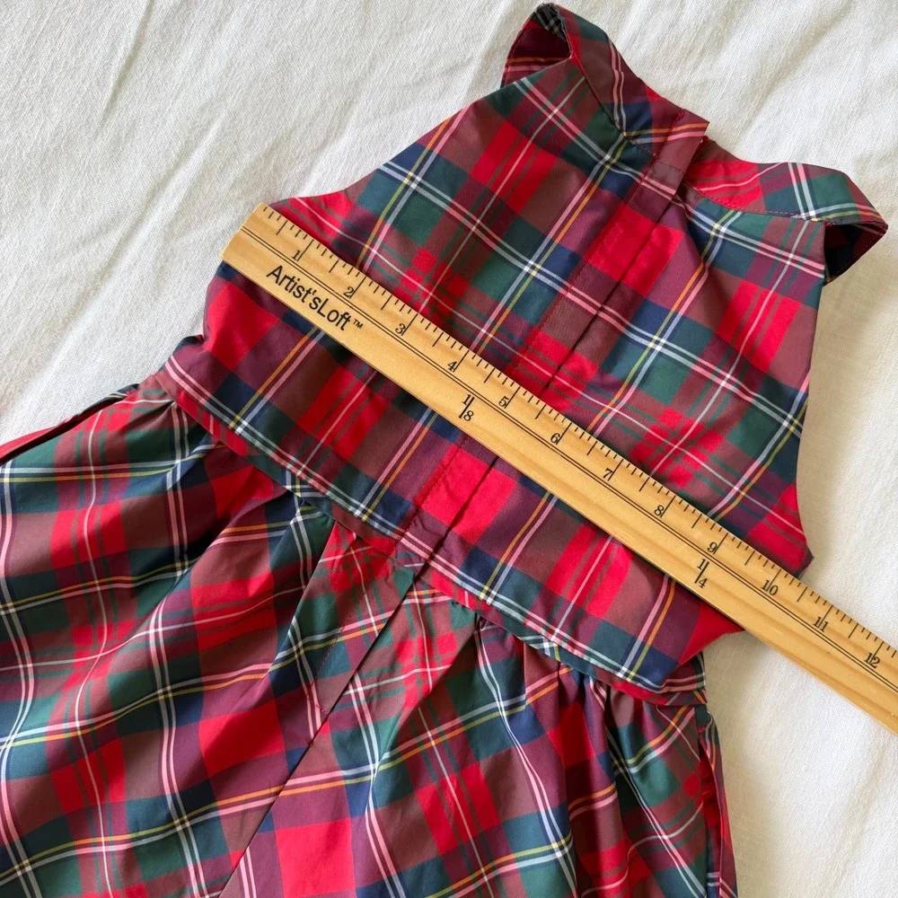 Vineyard Vines Girls 3T‎ Red Plaid Holiday Dress Sleeveless Taffeta Christmas